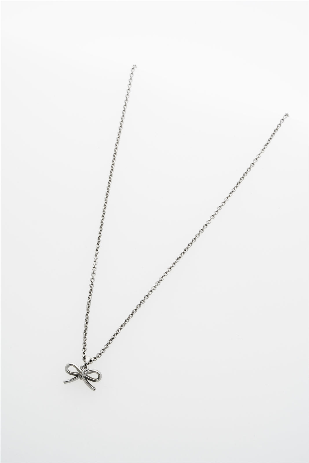 Ted Baker Silver Blaire Mini Metal Bow Necklace