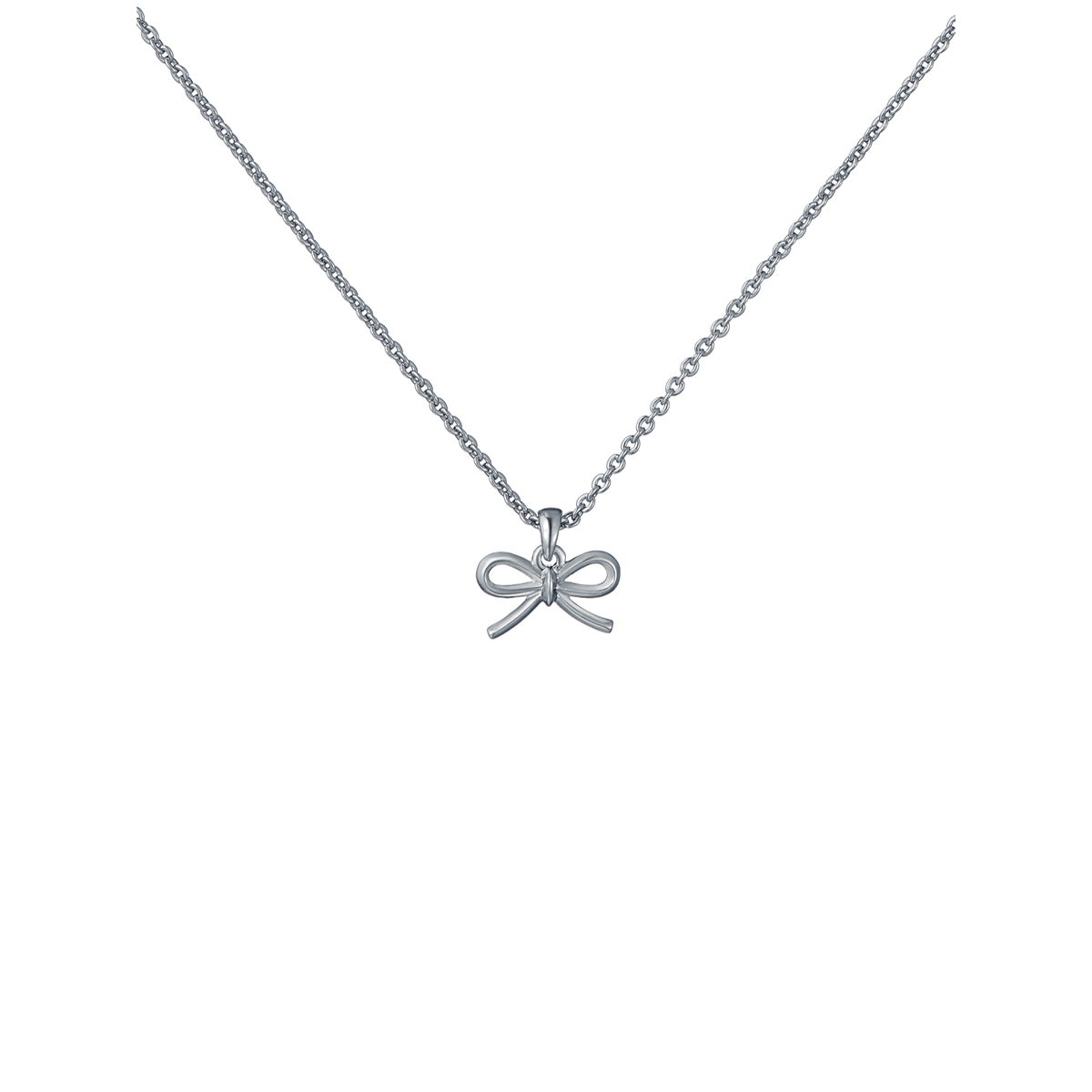 Ted Baker Silver Blaire Mini Metal Bow Necklace