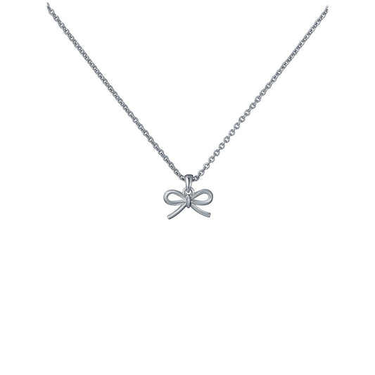 Ted Baker Silver Blaire Mini Metal Bow Necklace