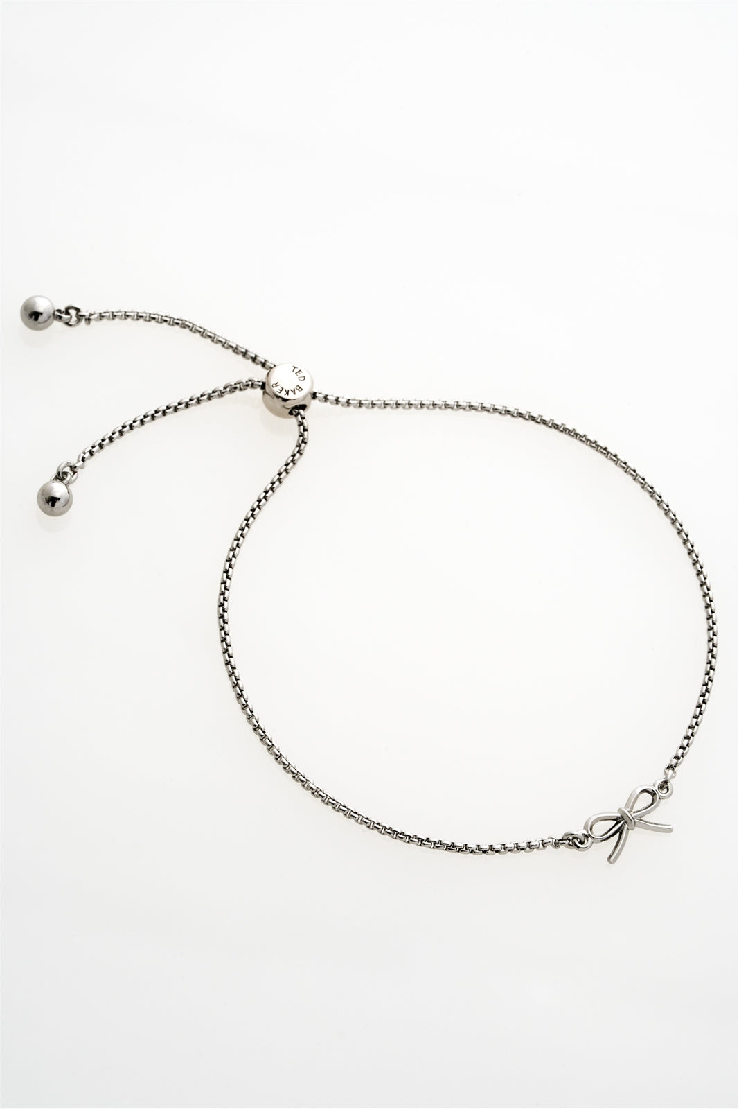 Ted Baker Silver Bridget Mini Metal Bow Slide Bracelet