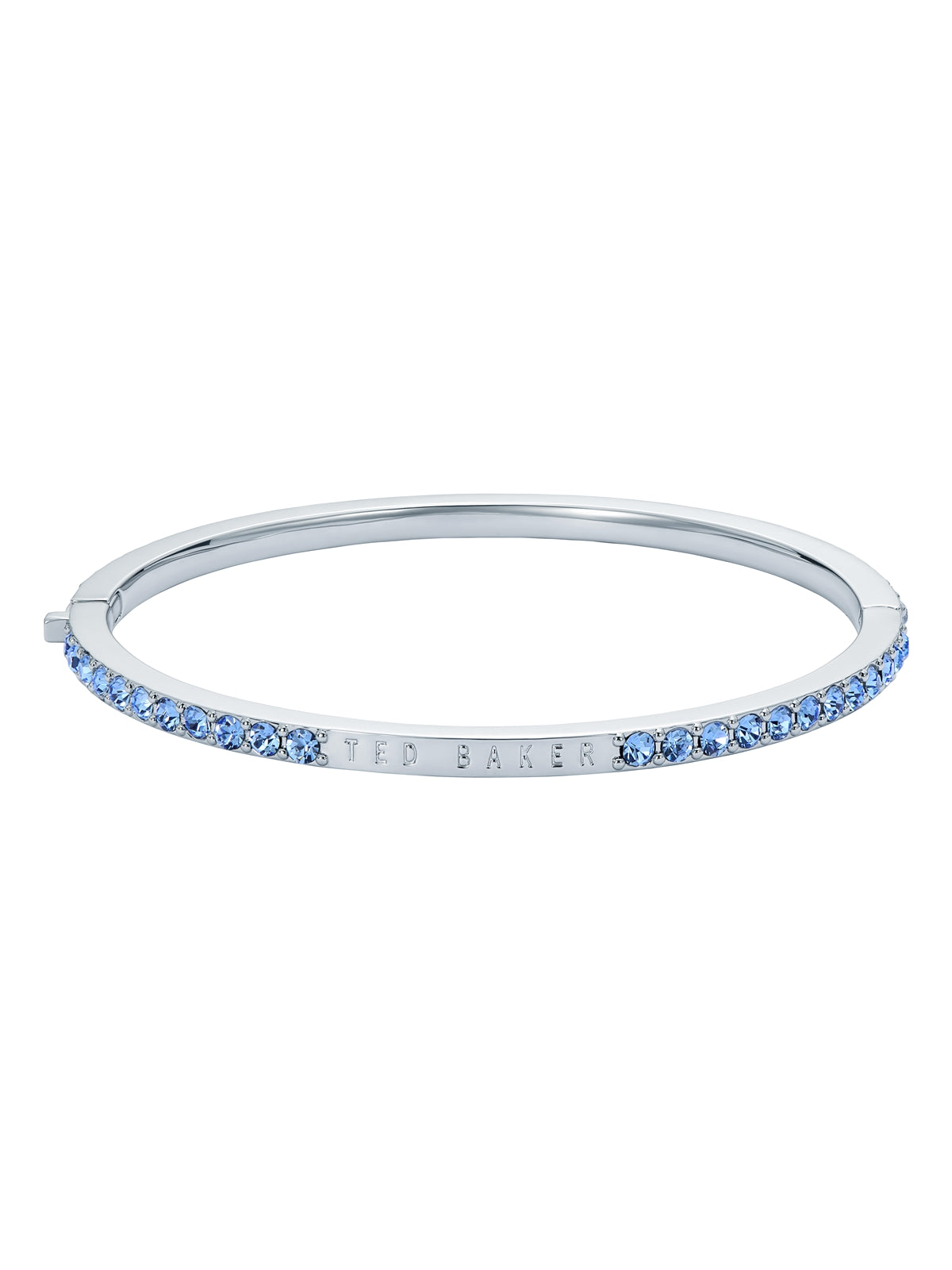 Ted Baker Silver Claudia Pavé Light Blue CZ Bangle