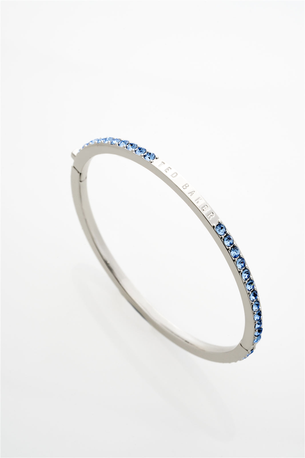Ted Baker Silver Claudia Pavé Light Blue CZ Bangle