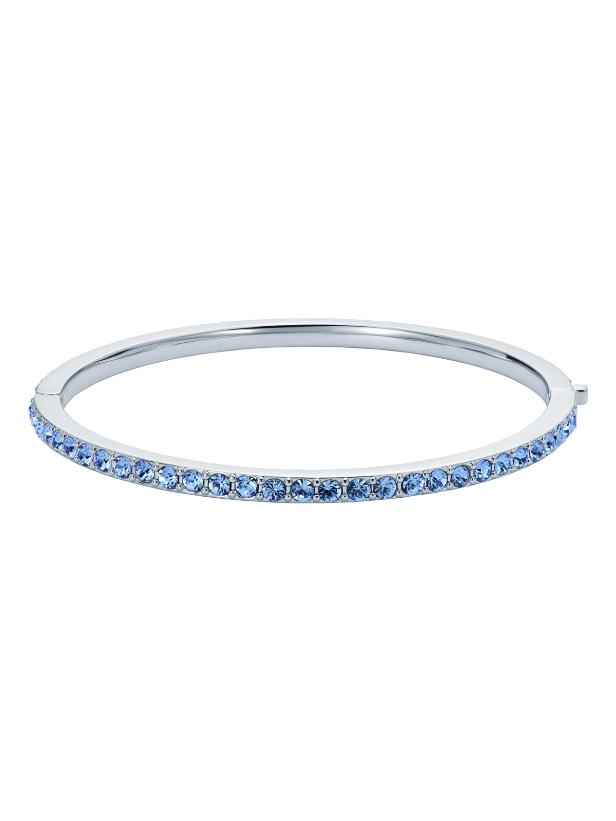 Ted Baker Silver Claudia Pavé Light Blue CZ Bangle