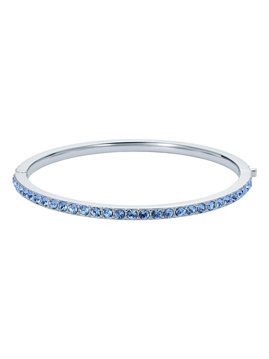 Ted Baker Silver Claudia Pavé Light Blue CZ Bangle