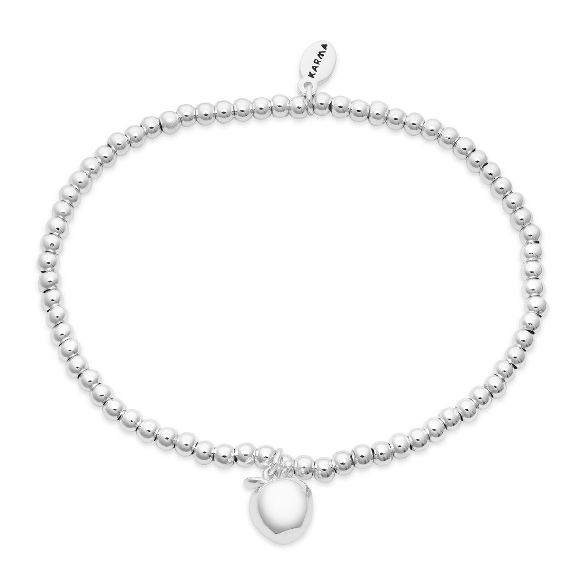 Karma Silver Teacher's Apple Stretch Bracelet