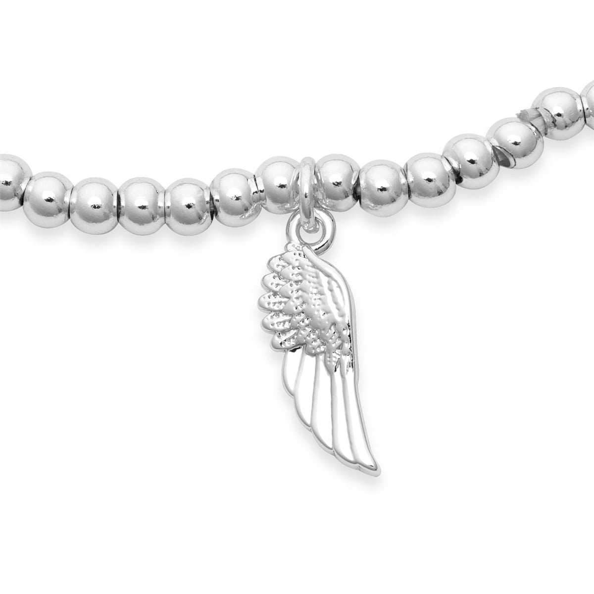 Karma Silver Thinking of You Wing Stretch Bracelet