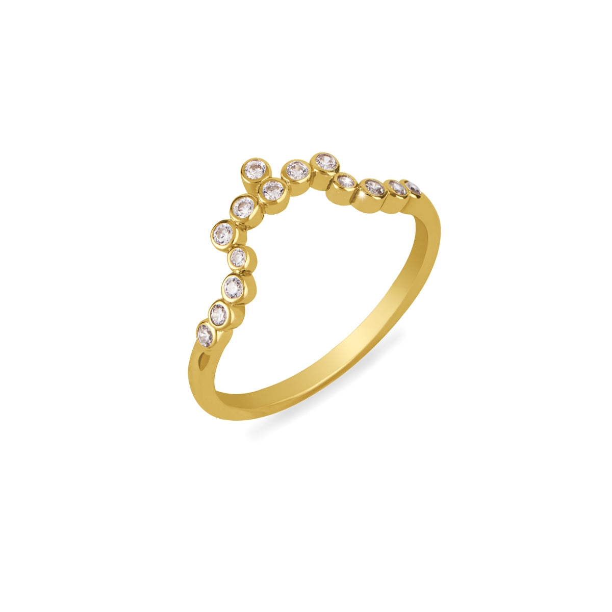 Argento Two Tone Heart of Gold Claddagh Ring Stack