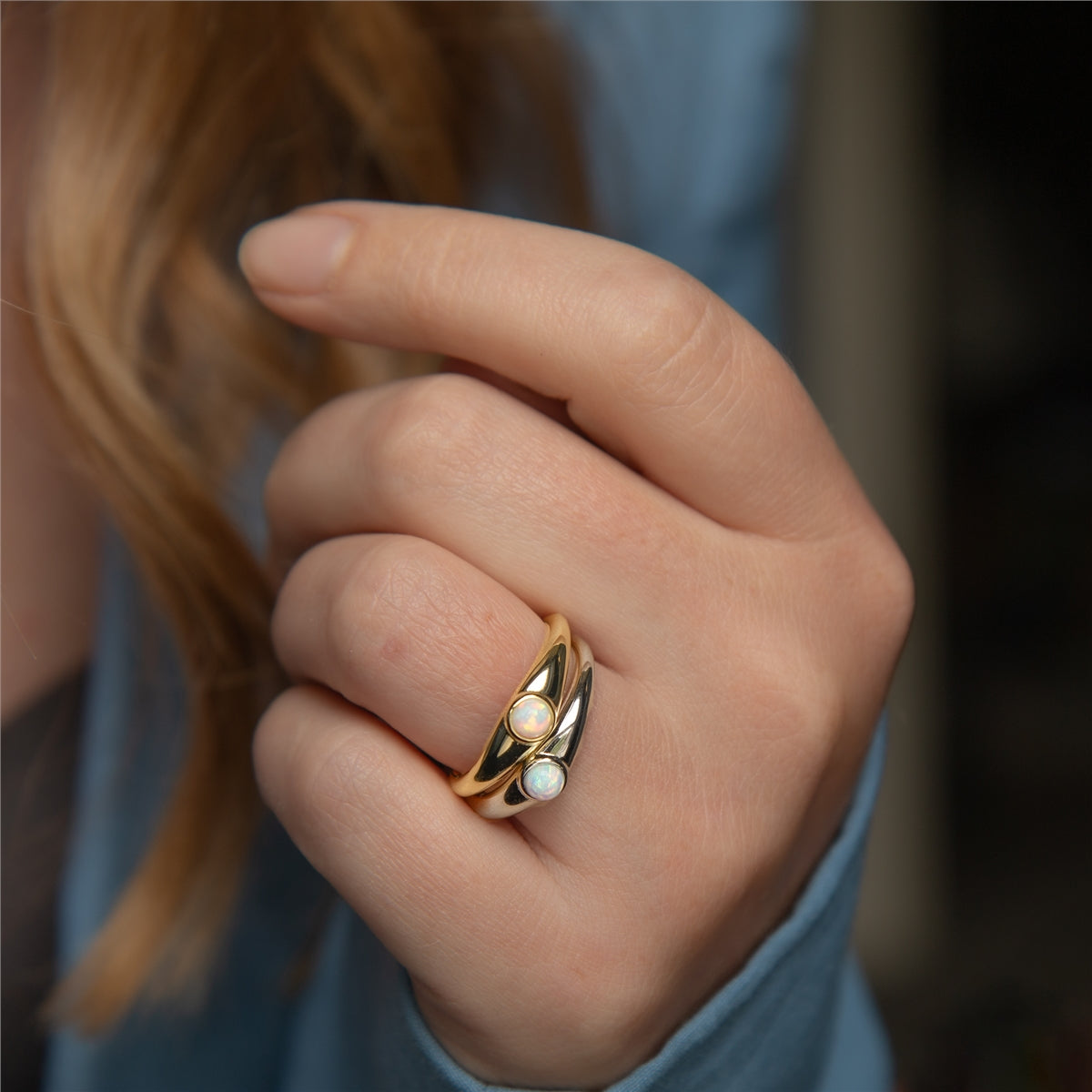 Seek + Find Purpose Silver Opal Ring