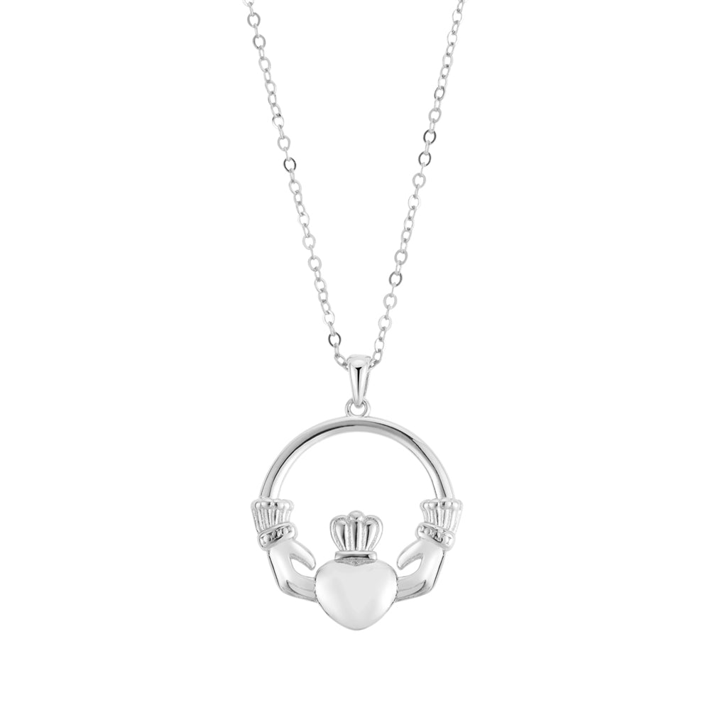 Argento Silver Grá Claddagh Necklace Set