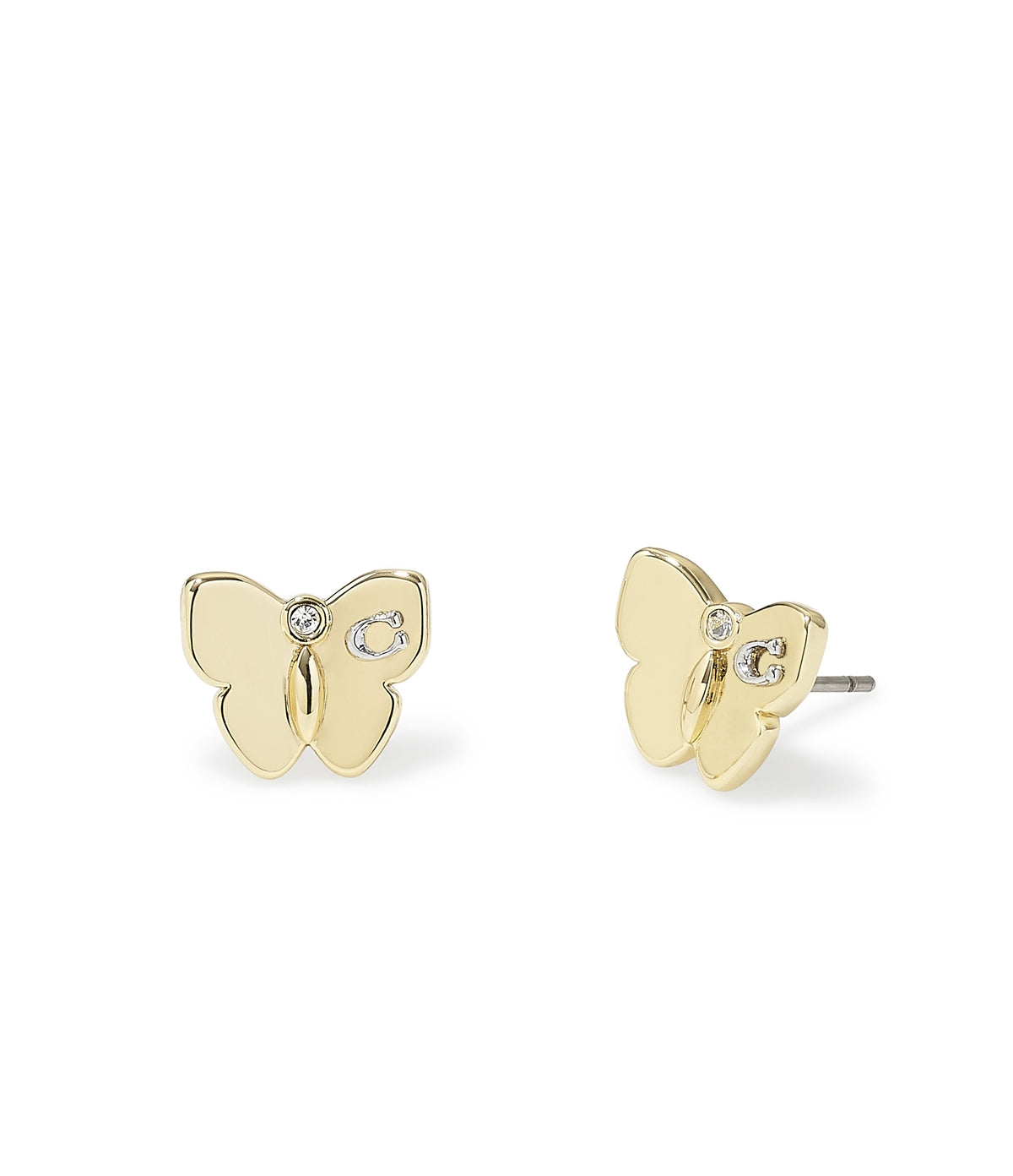 Coach Gold Butterfly Stud Earrings