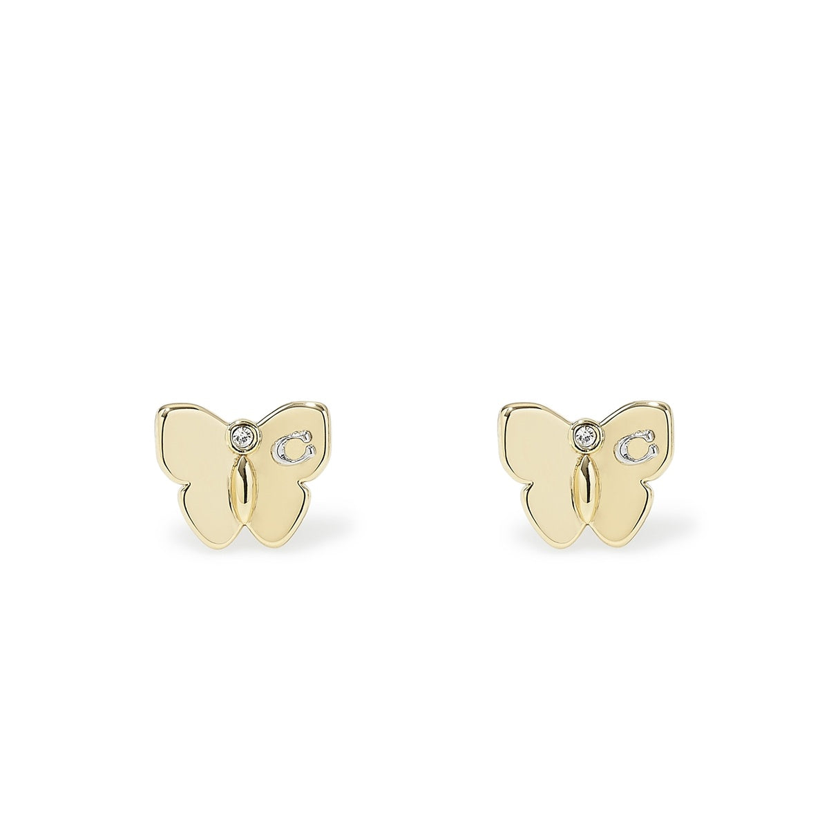 Coach Gold Butterfly Stud Earrings