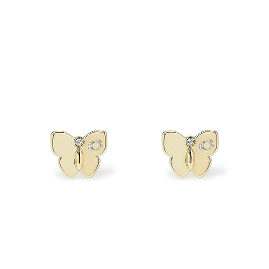 Coach Gold Butterfly Stud Earrings