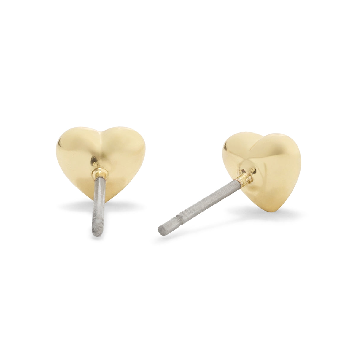 Coach Gold C Logo Crystal Heart Boxed Stud Necklace Set
