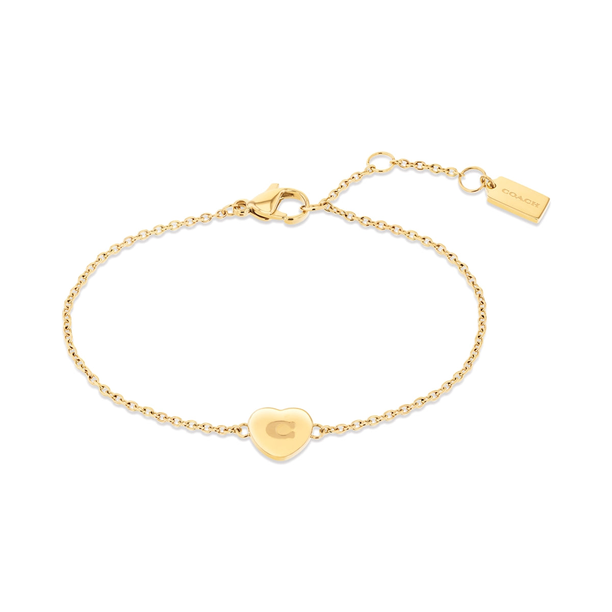 Coach Gold Elliot Pink Heart Bracelet Watch Gift Set