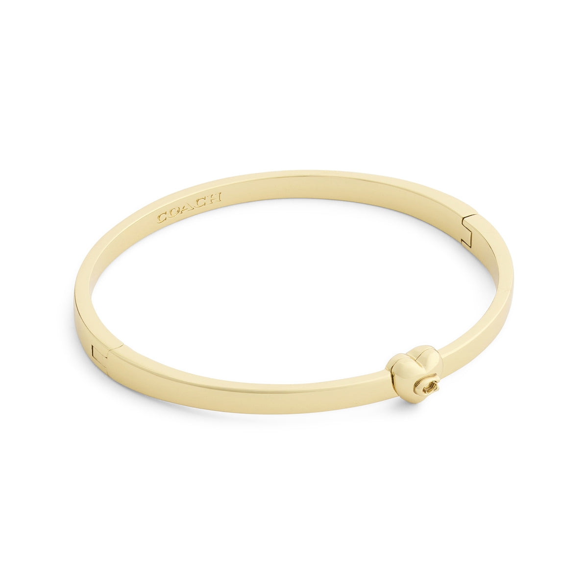 Coach Gold Heart Boxed Bangle