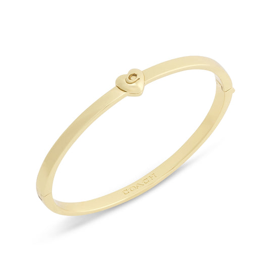 Coach Gold Heart Boxed Bangle