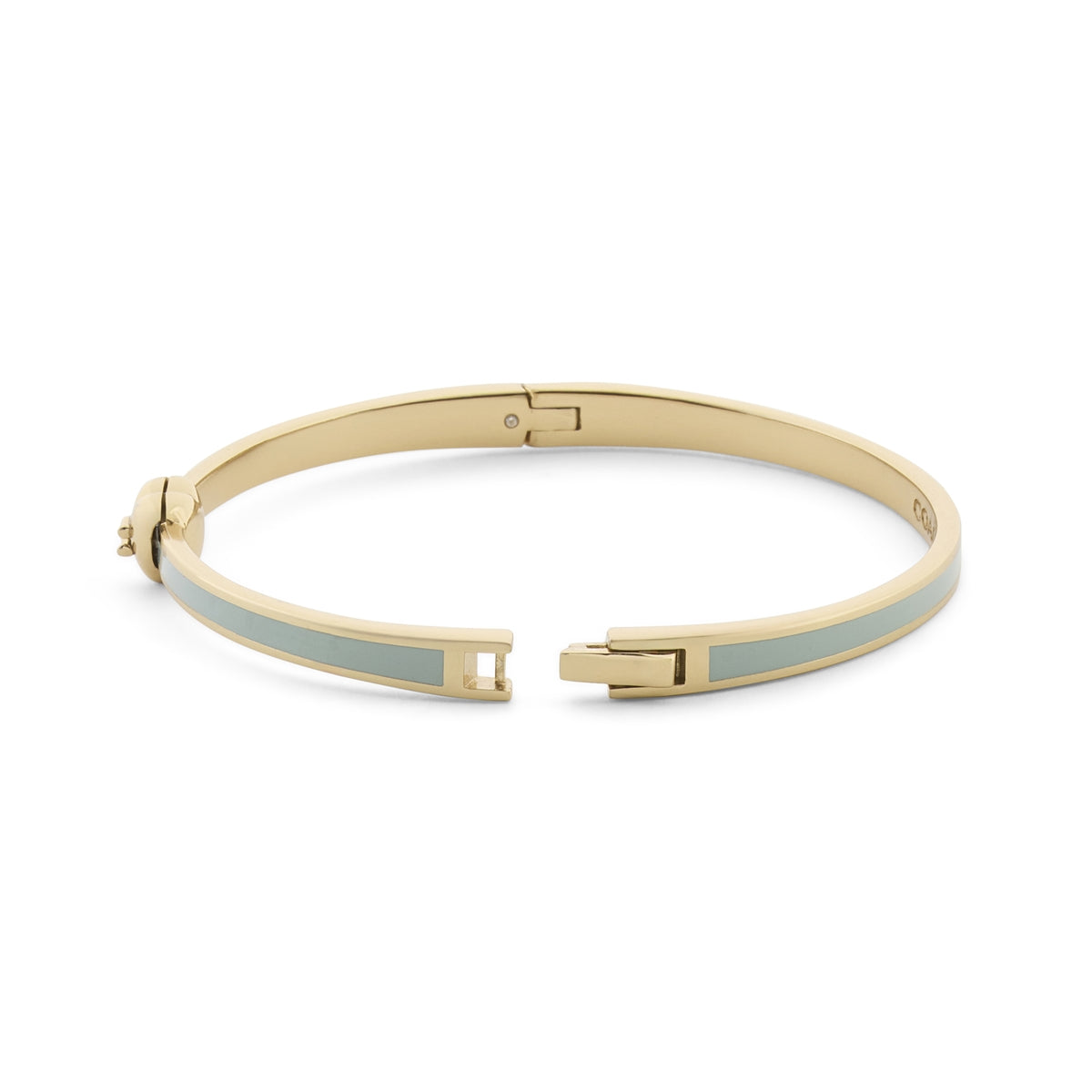 Coach Gold Heart Green Enamel Boxed Bangle