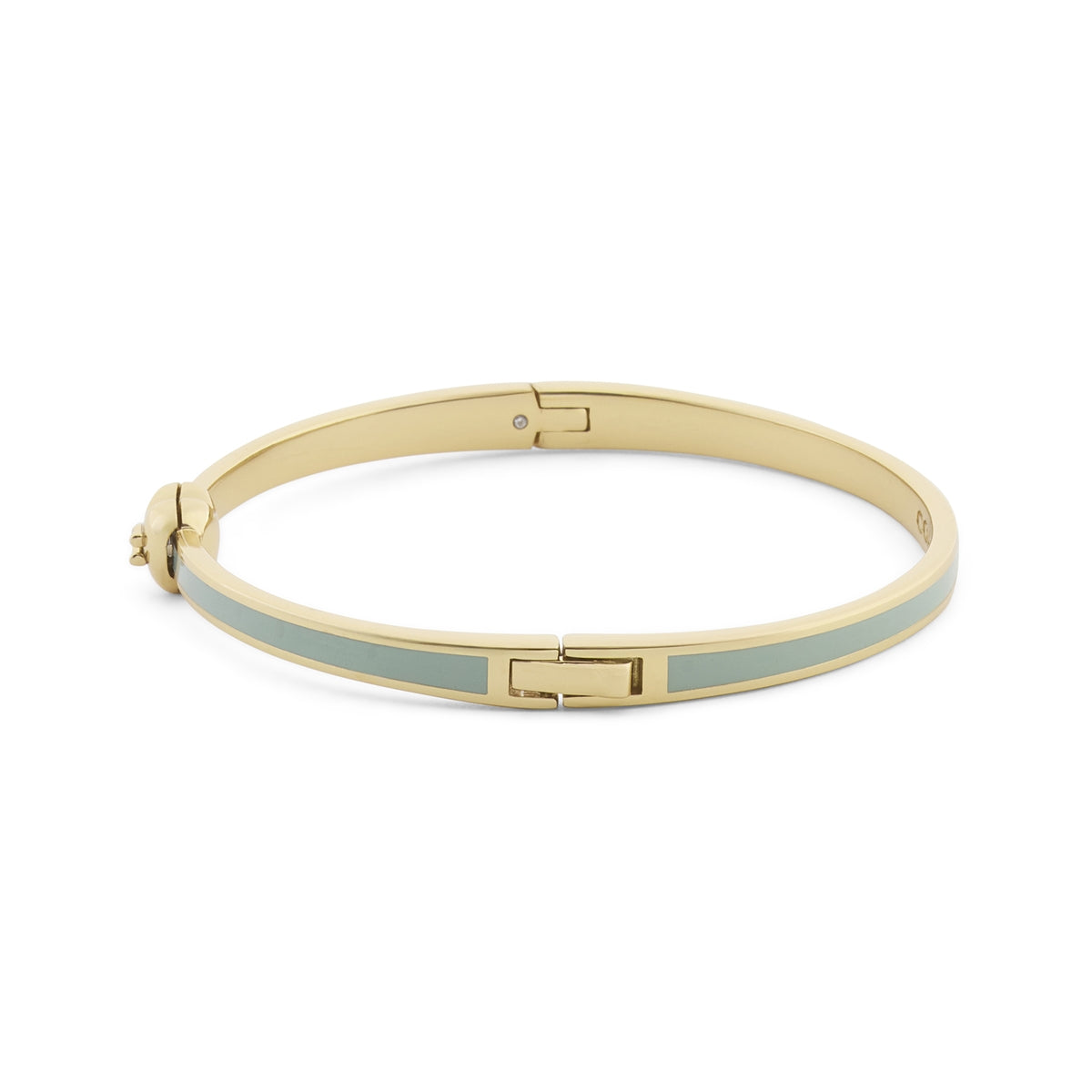 Coach Gold Heart Green Enamel Boxed Bangle