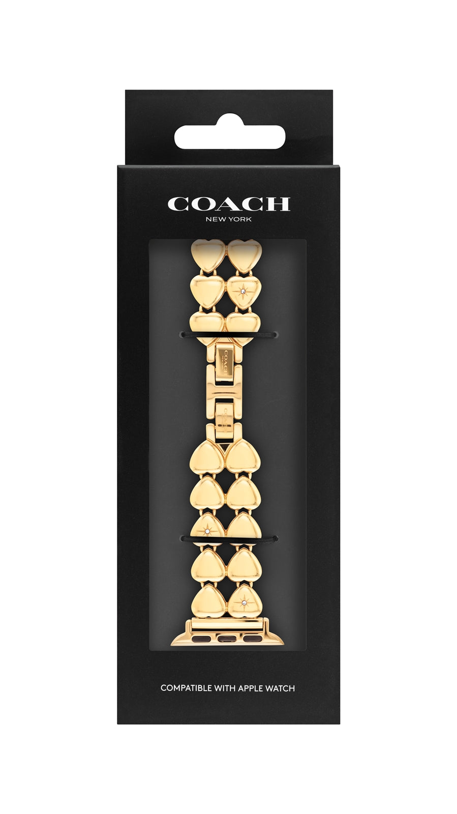 Coach Gold Hearts Apple Strap
