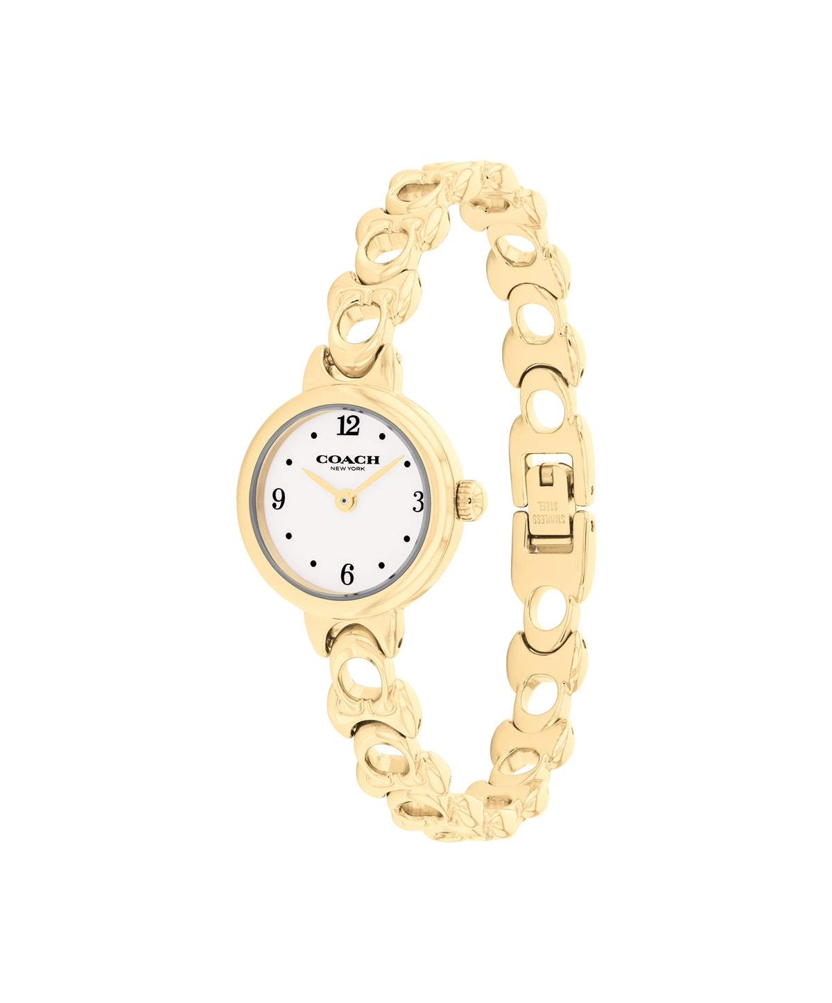 Coach Gold Iris Round Dial C Bracelet Watch