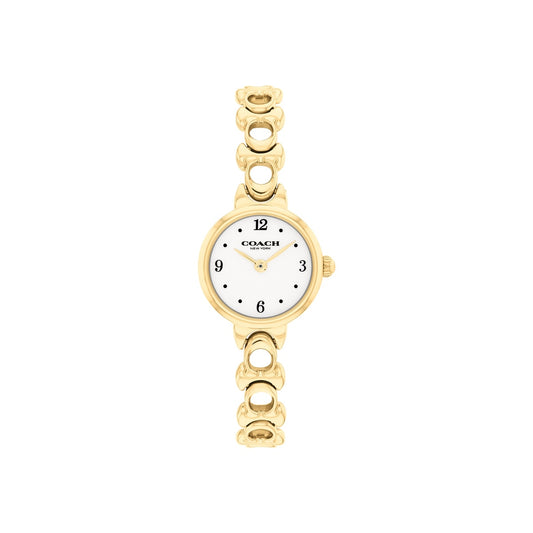 Coach Gold Iris Round Dial C Bracelet Watch