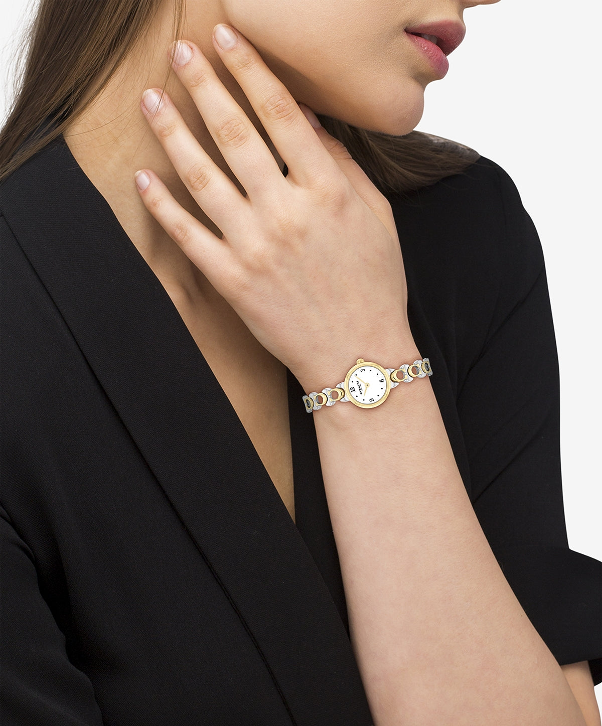 Coach Gold Mix Iris Round C Bracelet Watch