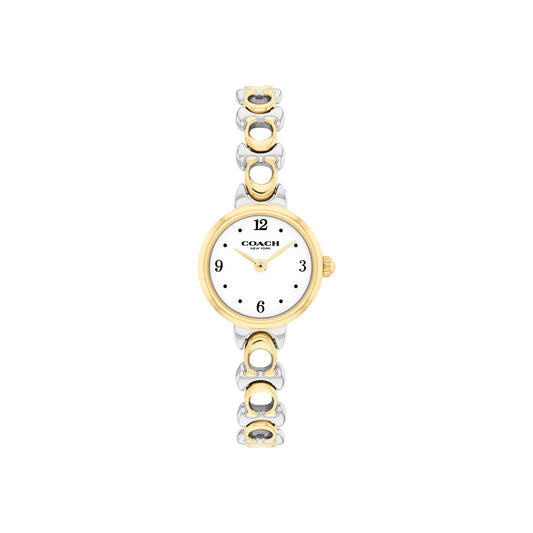 Coach Gold Mix Iris Round C Bracelet Watch