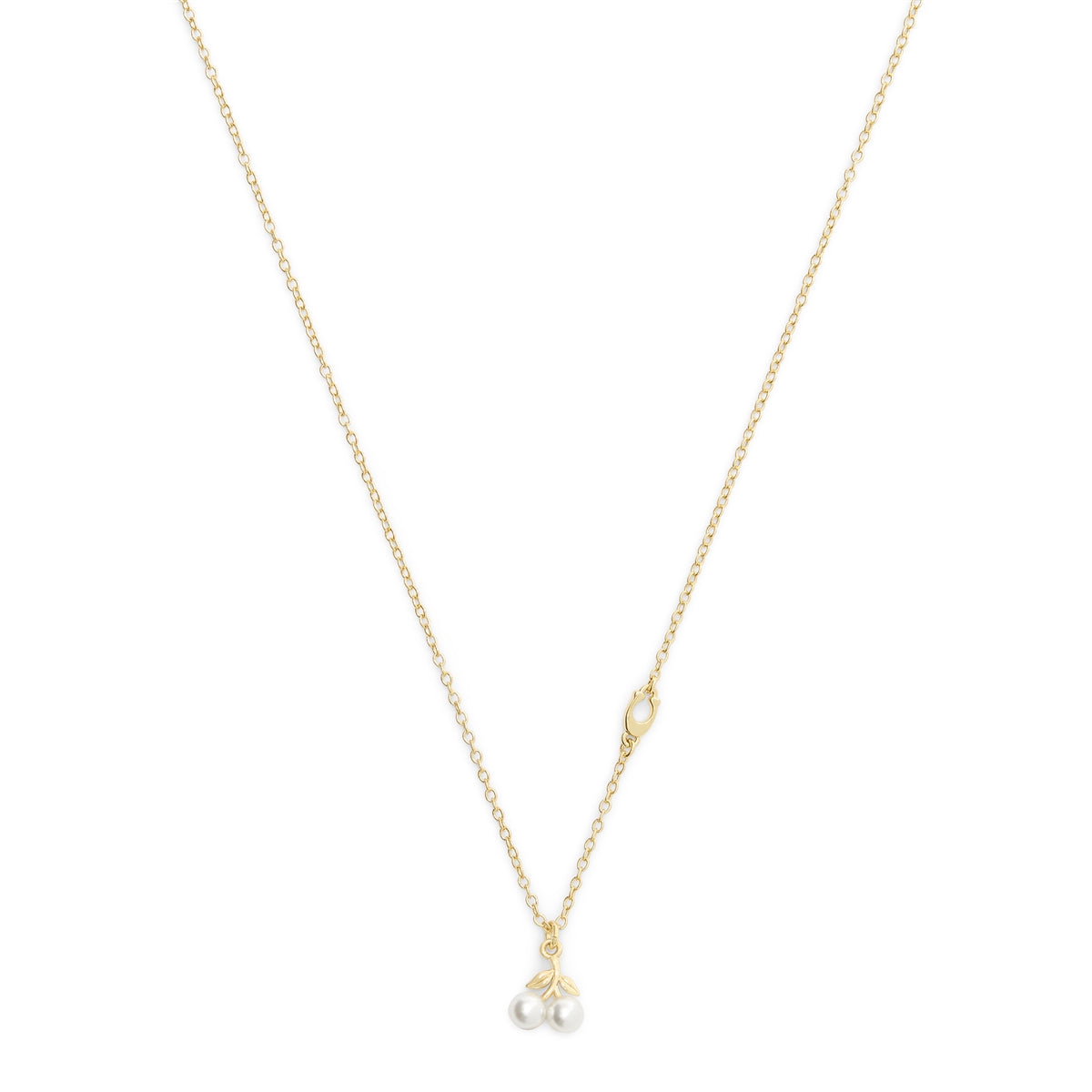 Coach Gold Pearl Cherry Necklace