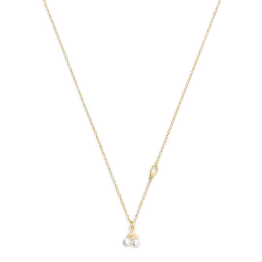 Coach Gold Pearl Cherry Necklace