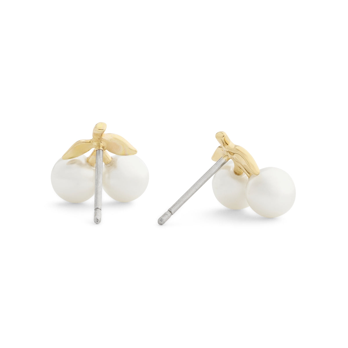 Coach Gold Pearl Cherry Studs