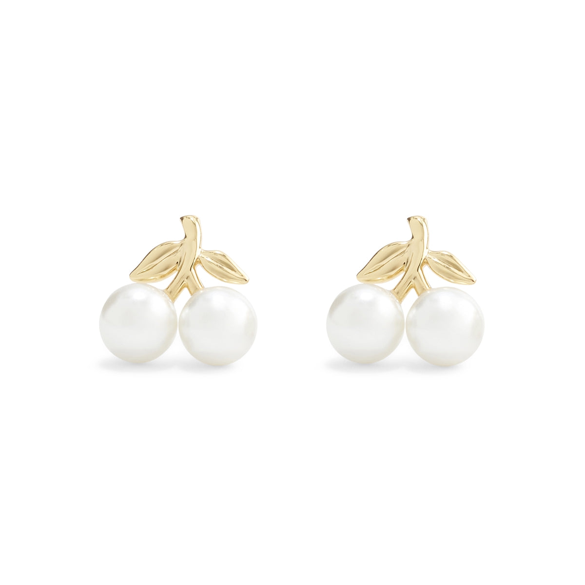 Coach Gold Pearl Cherry Studs