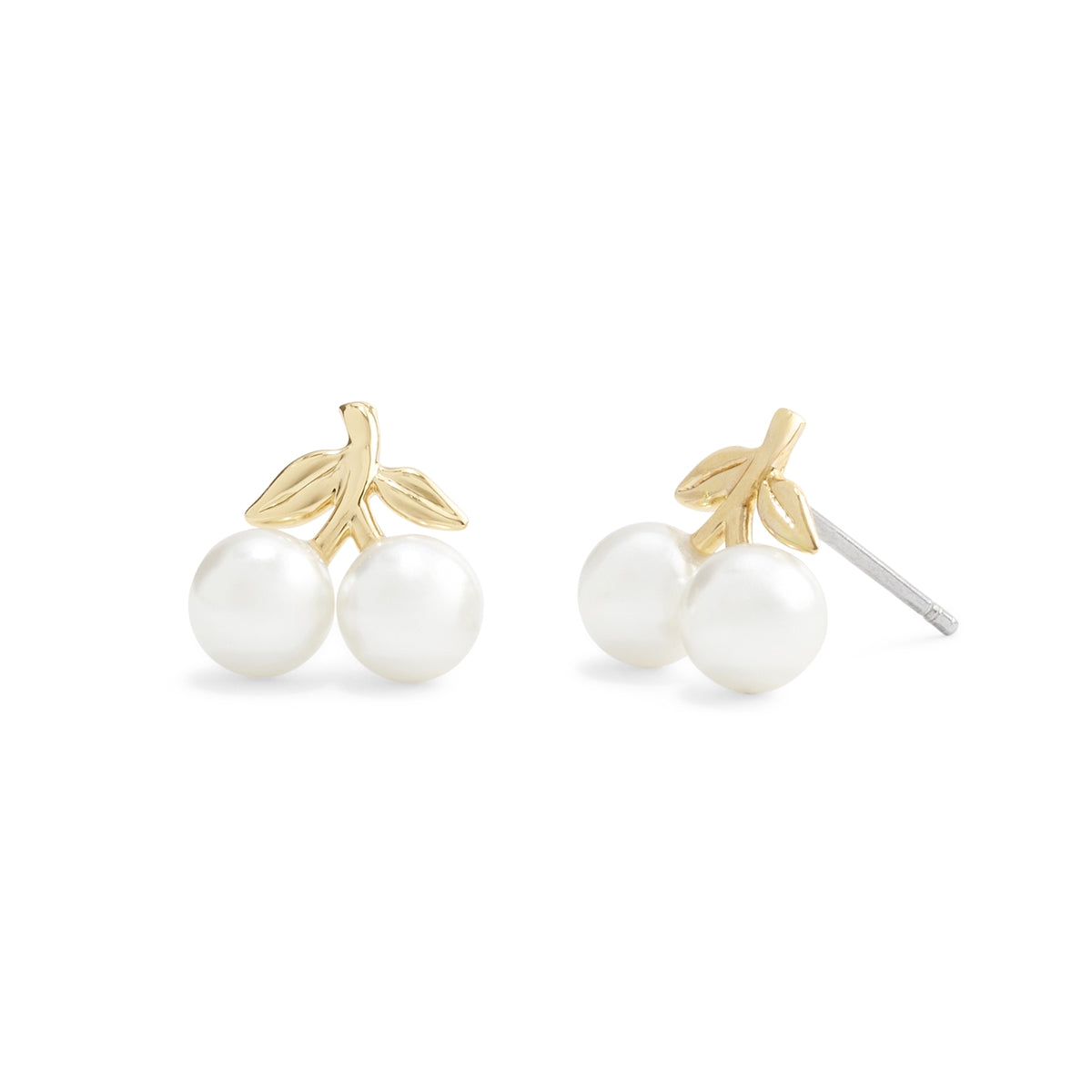 Coach Gold Pearl Cherry Studs