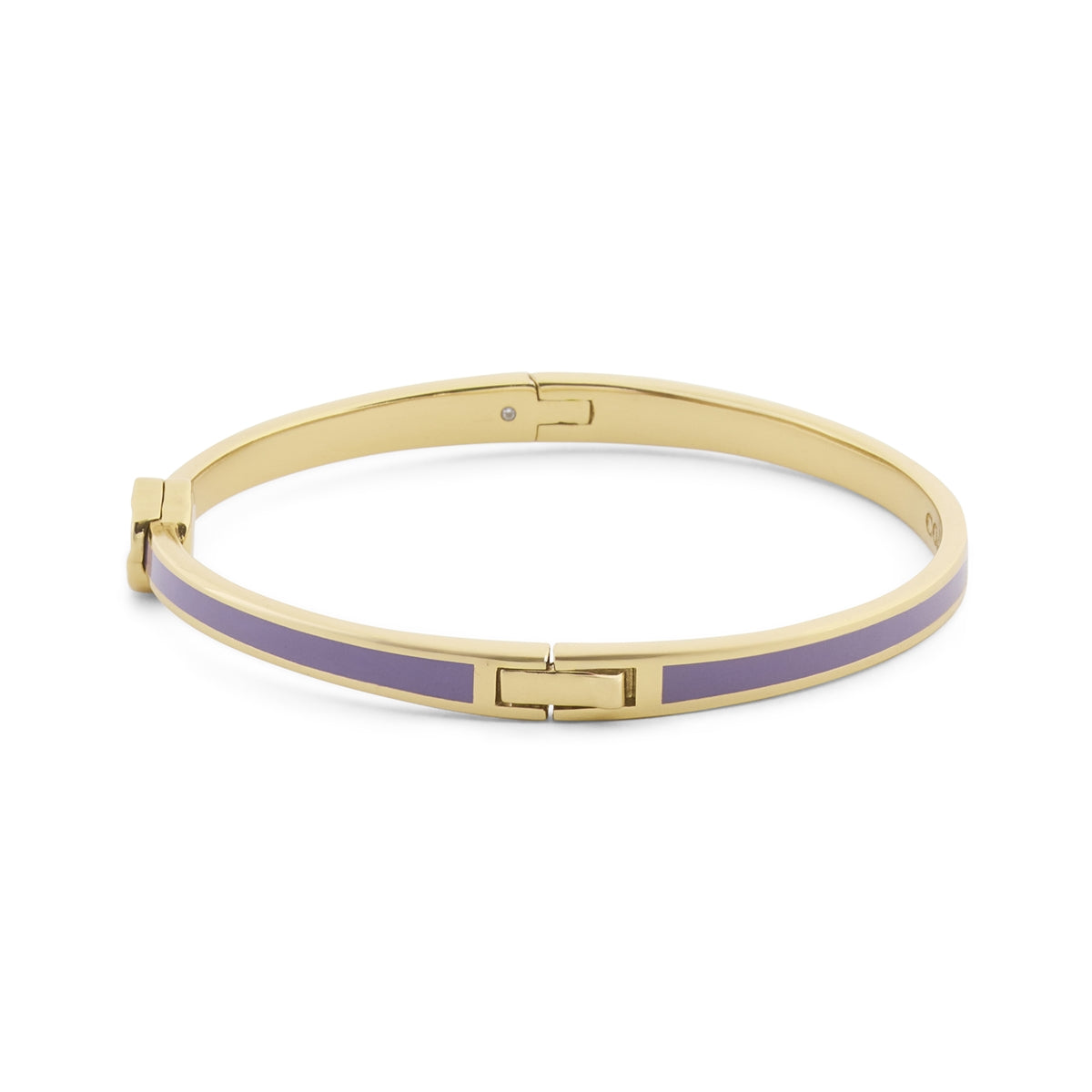 Coach Gold Tea Rose Purple Enamel Boxed Bangle