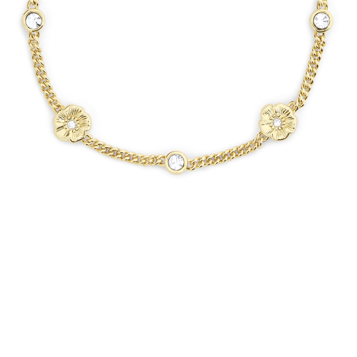 Coach Gold Tea Rose Station Bracelet