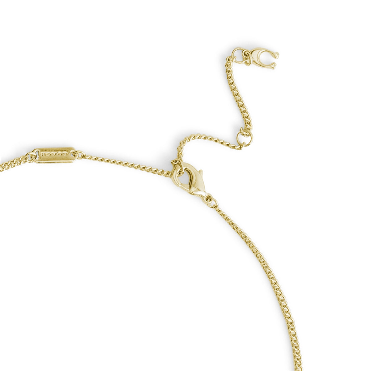 Coach Gold Tea Rose Station Necklace