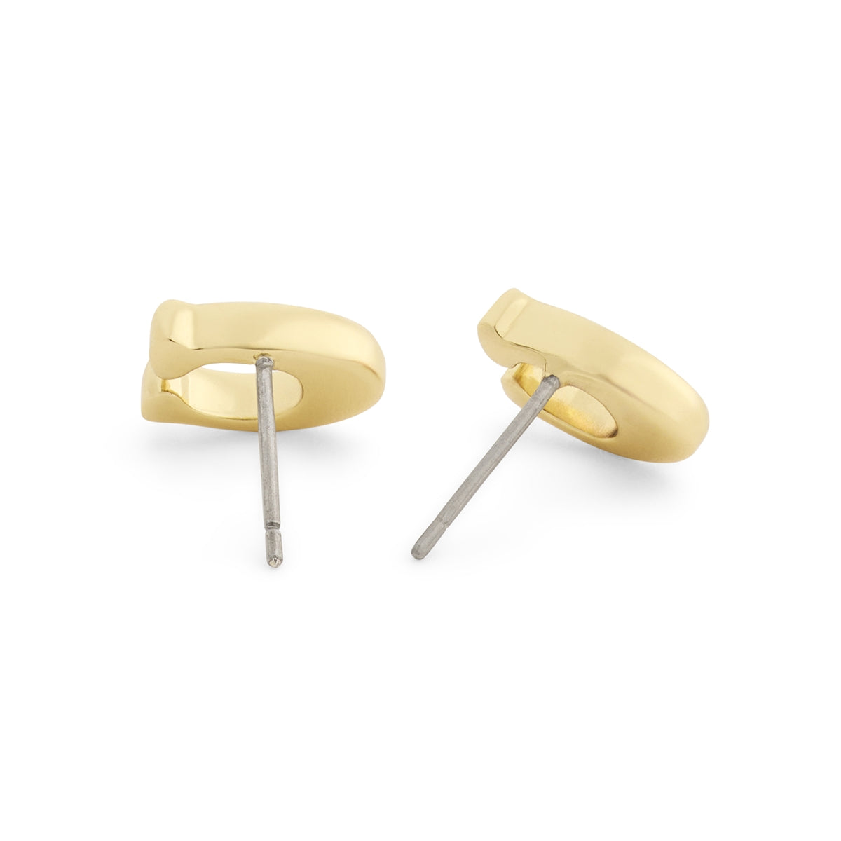 Coach Gold White Enamel C Logo Studs