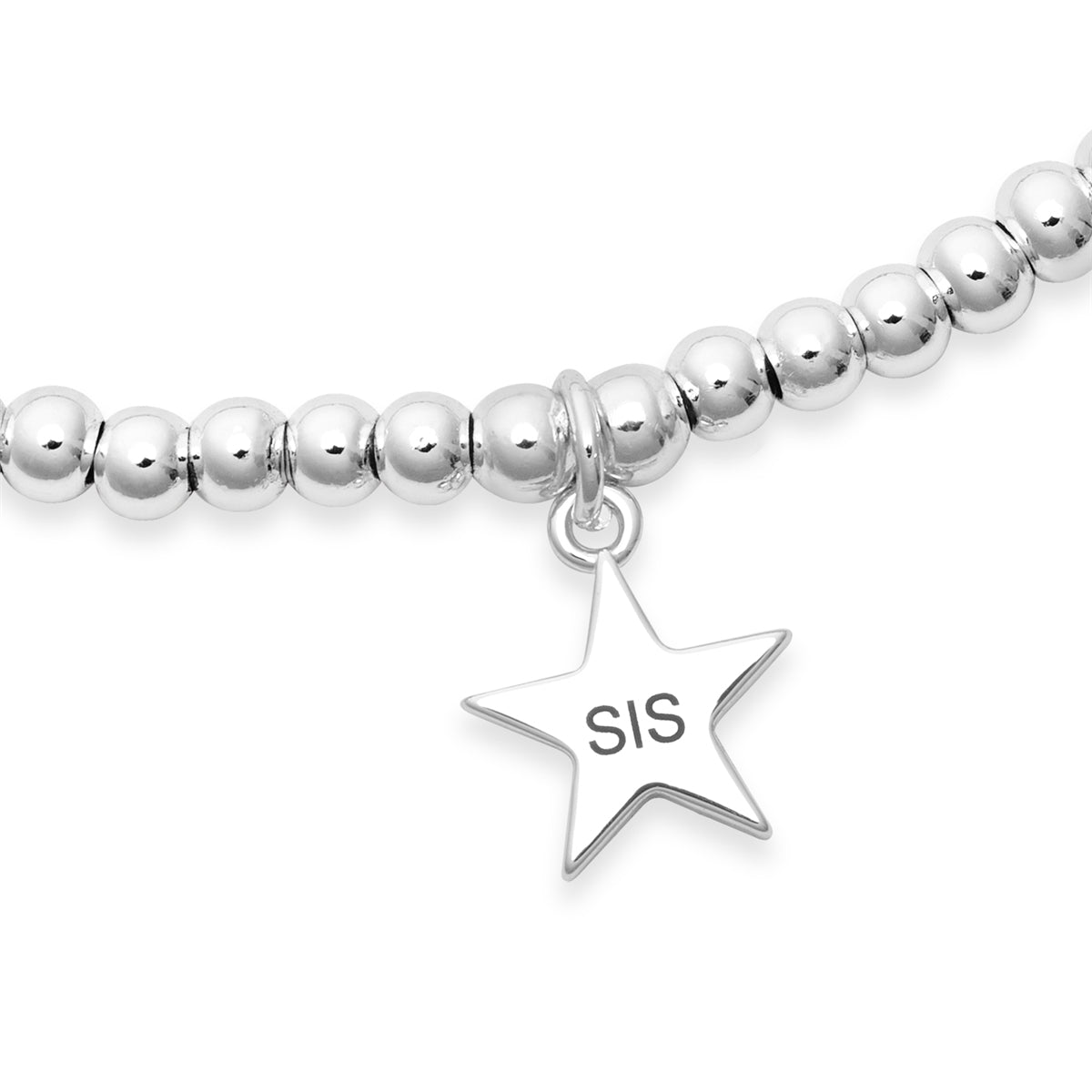 Karma Silver Sis Star Stretch Bracelet
