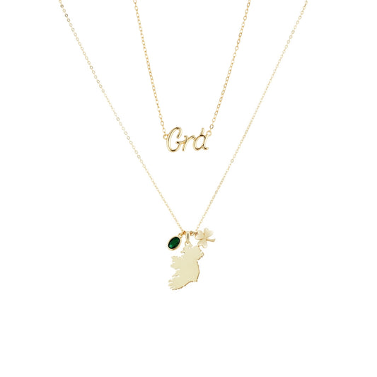 Argento Gold Grá and Ireland Necklace Set