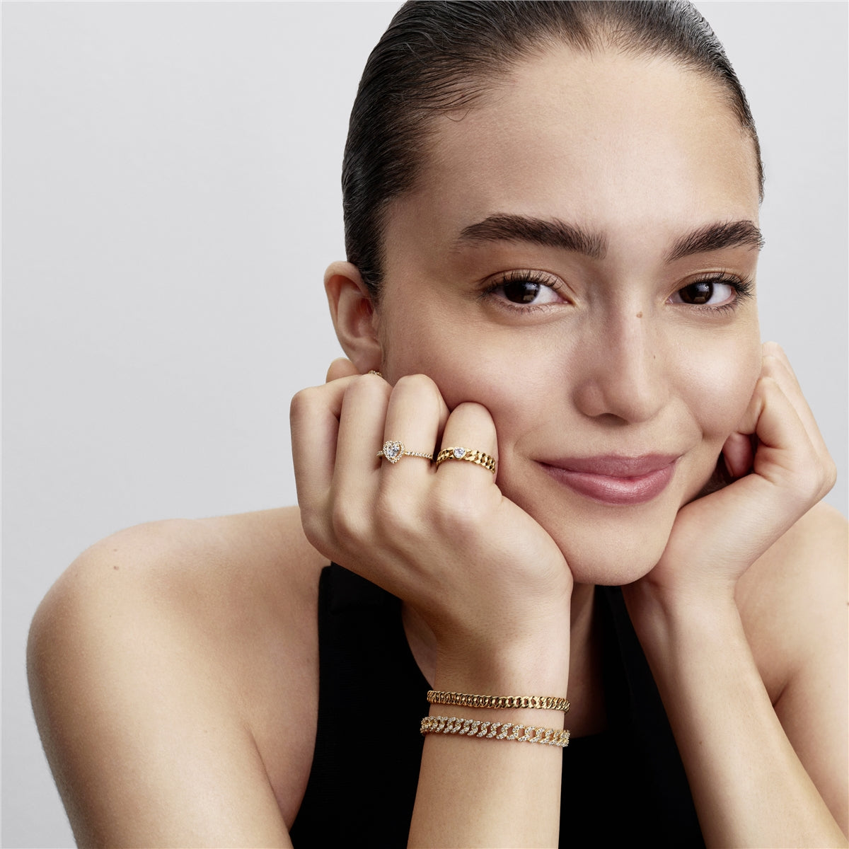 Pandora Gold Cuban Chain Bracelet