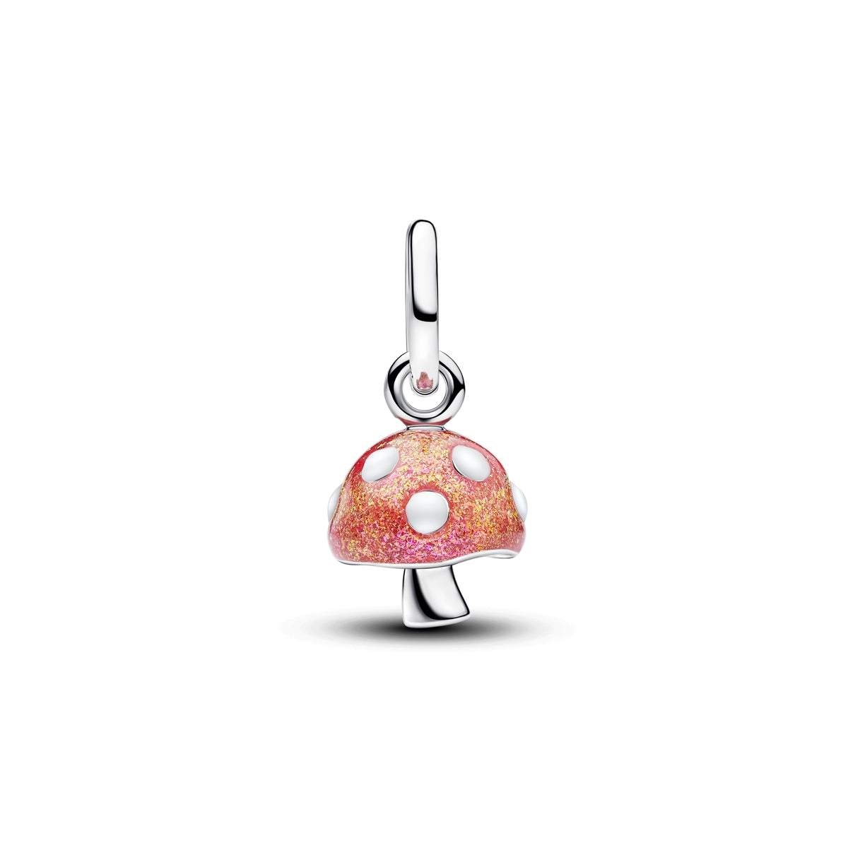 Pandora Silver Glow-In-The-Dark Mushroom Dangle Charm