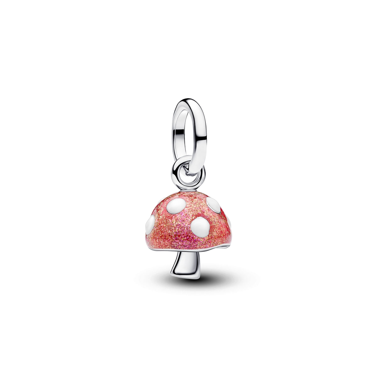Pandora Silver Glow-In-The-Dark Mushroom Dangle Charm