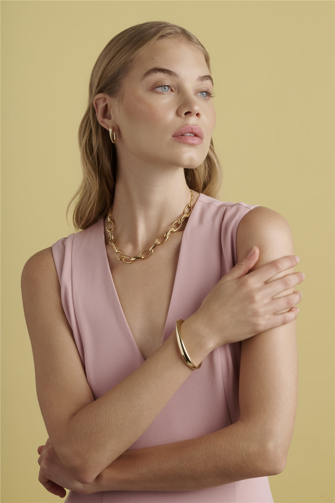 Ted Baker Gold Corie Contour Hoops