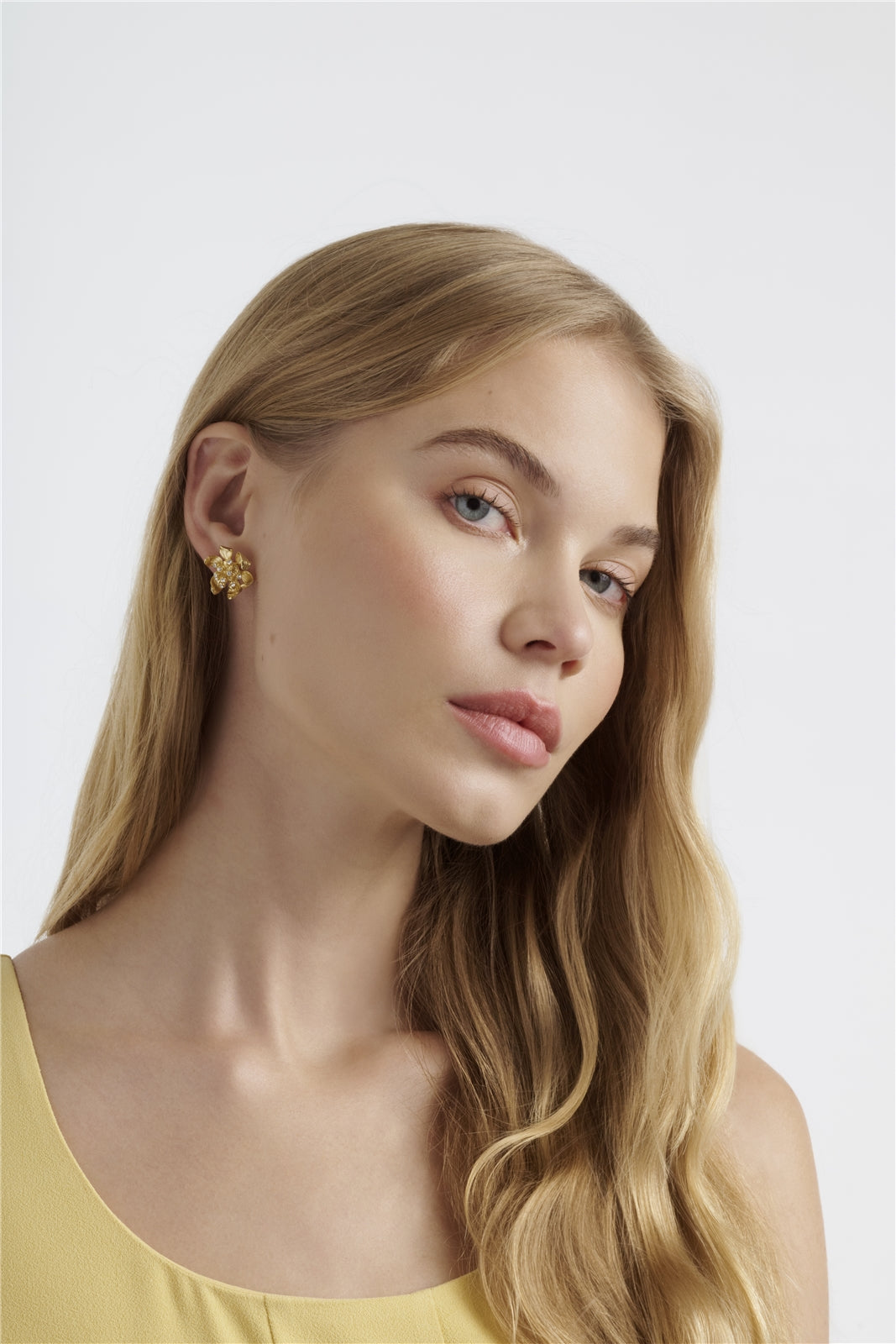 Ted Baker Gold Furina Furled Flower Studs