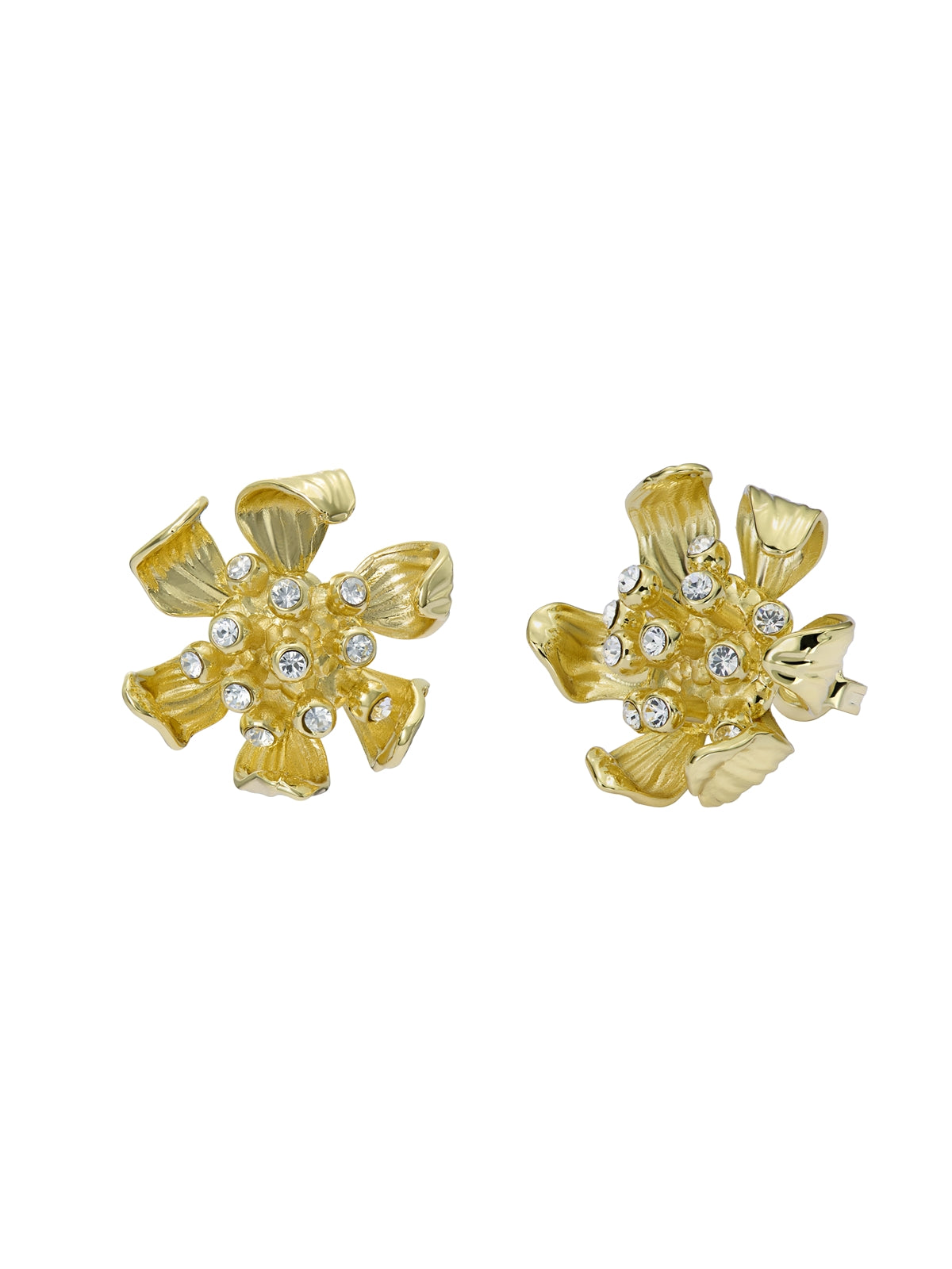 Ted Baker Gold Furina Furled Flower Studs