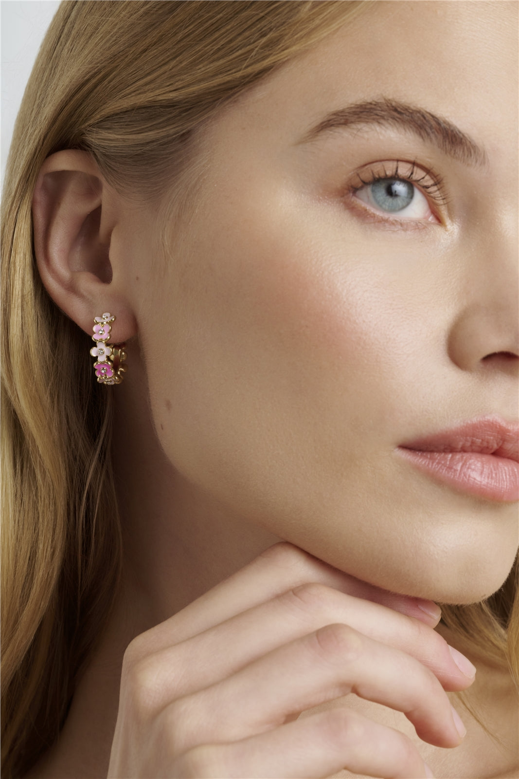 Ted Baker Gold Garvi Garland Pink Flower Hoop