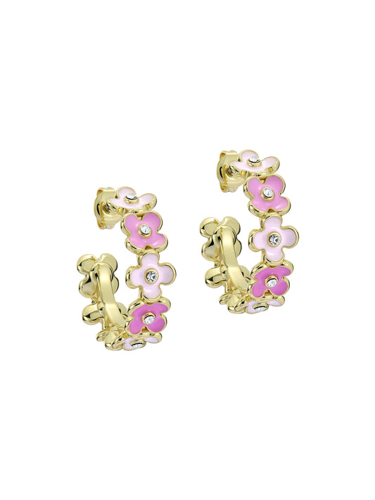 Ted Baker Gold Garvi Garland Pink Flower Hoop