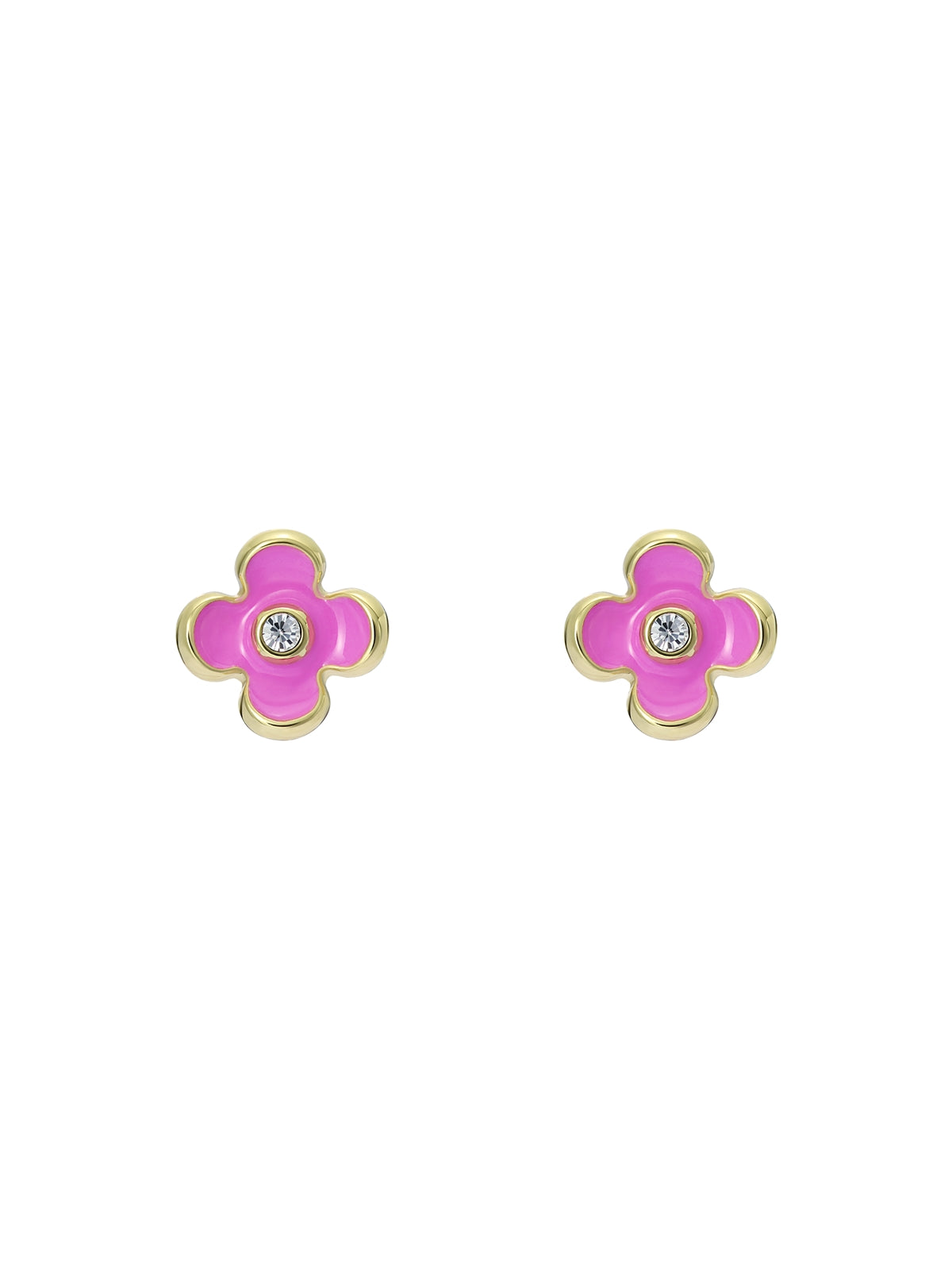Ted Baker Gold Gayla Garland Pink Flower Studs