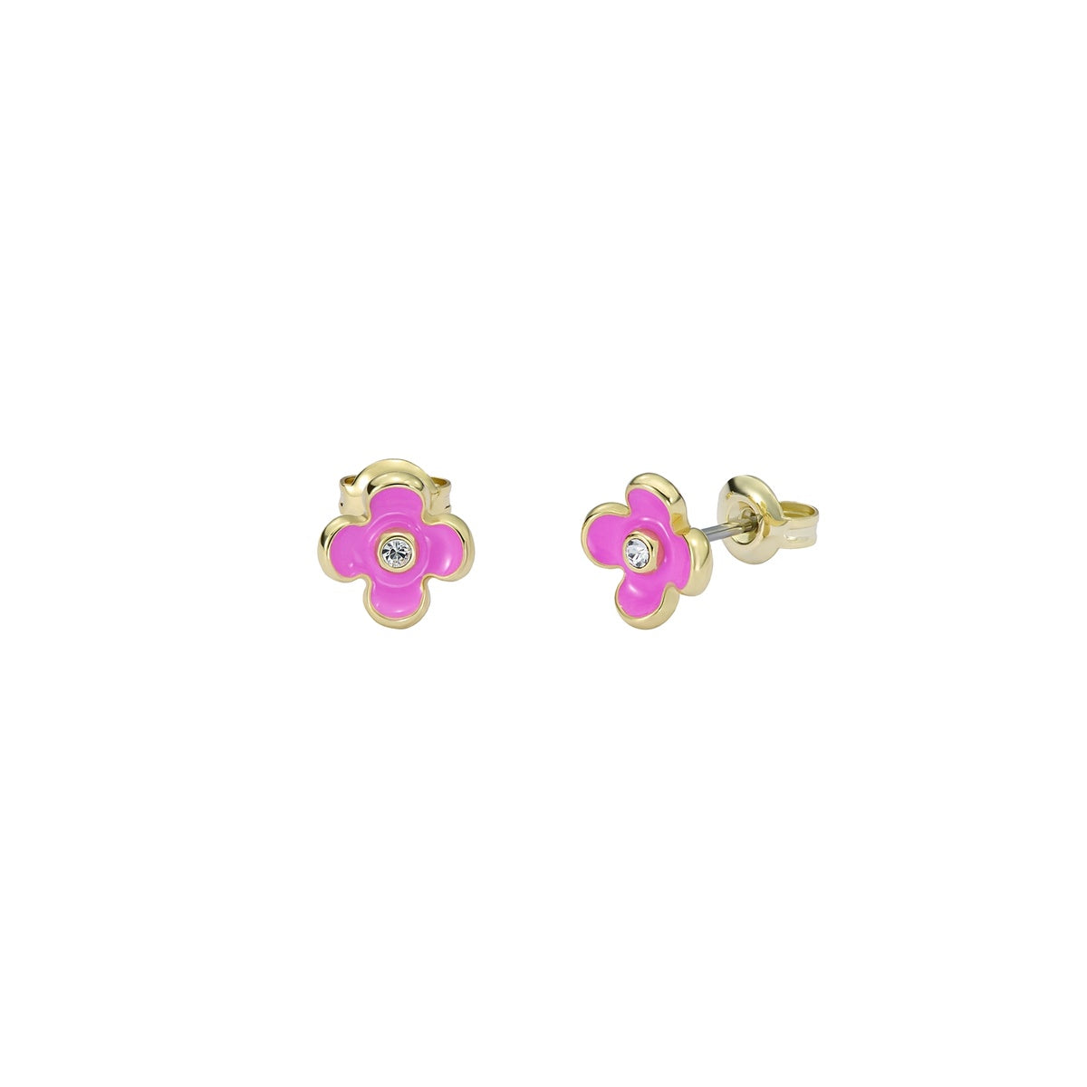 Ted Baker Gold Gayla Garland Pink Flower Studs