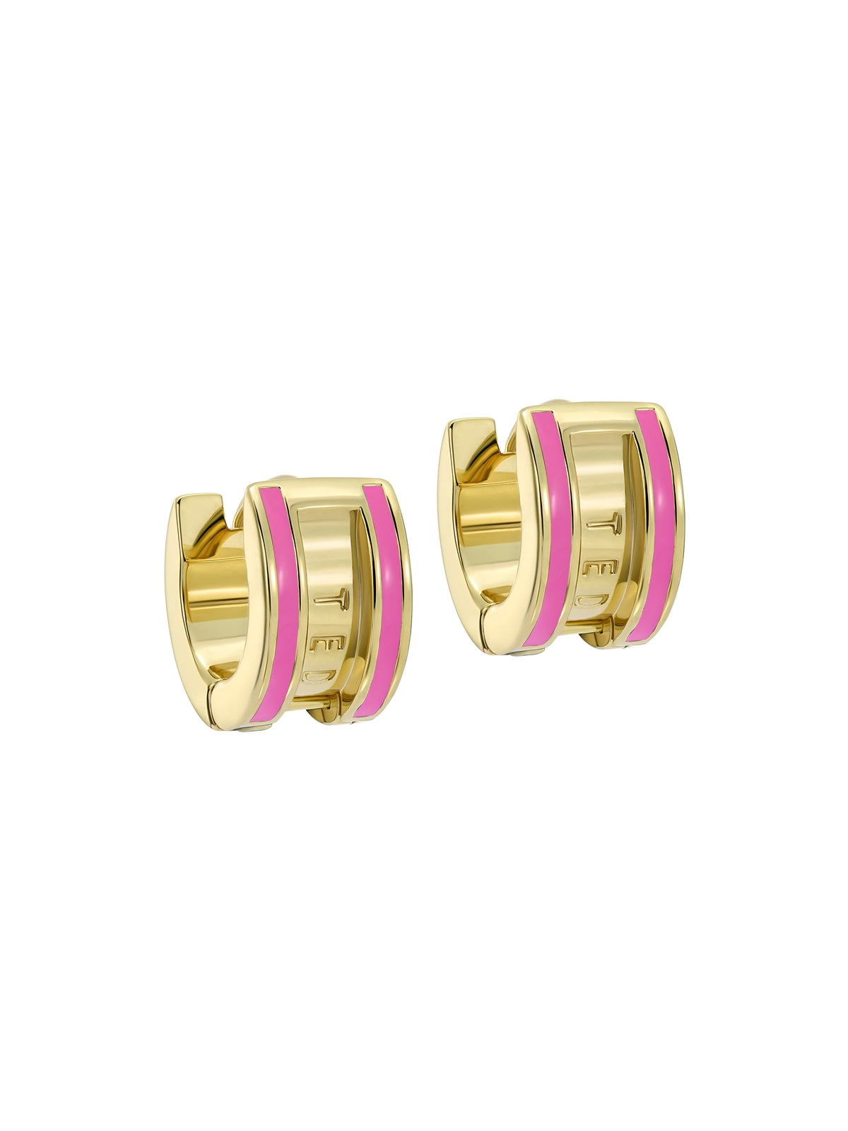 Ted Baker Gold Rolo Engraved Roll Hot Pink Huggies