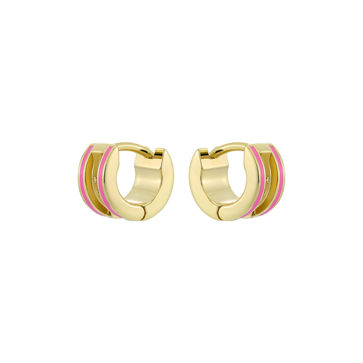 Ted Baker Gold Rolo Engraved Roll Hot Pink Huggies